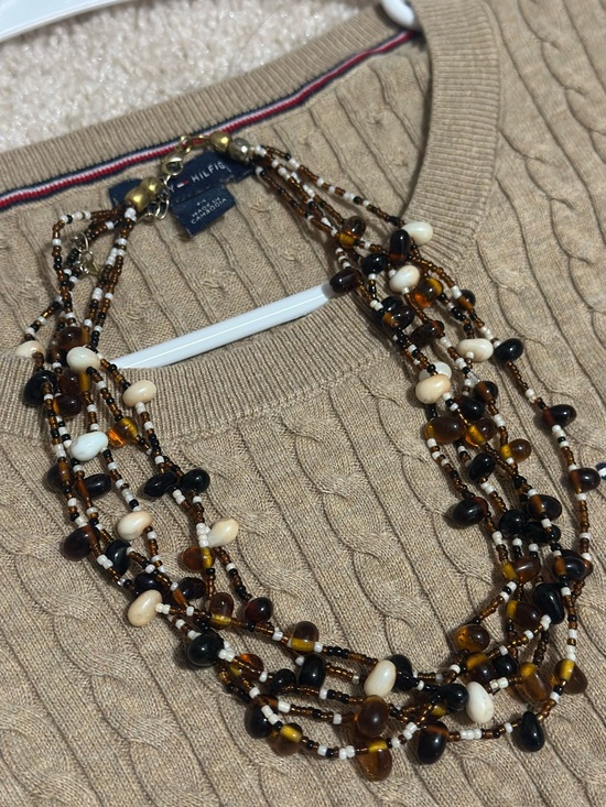 Tommy Hilfiger Jewelry - Brown & Black Bead Necklace
